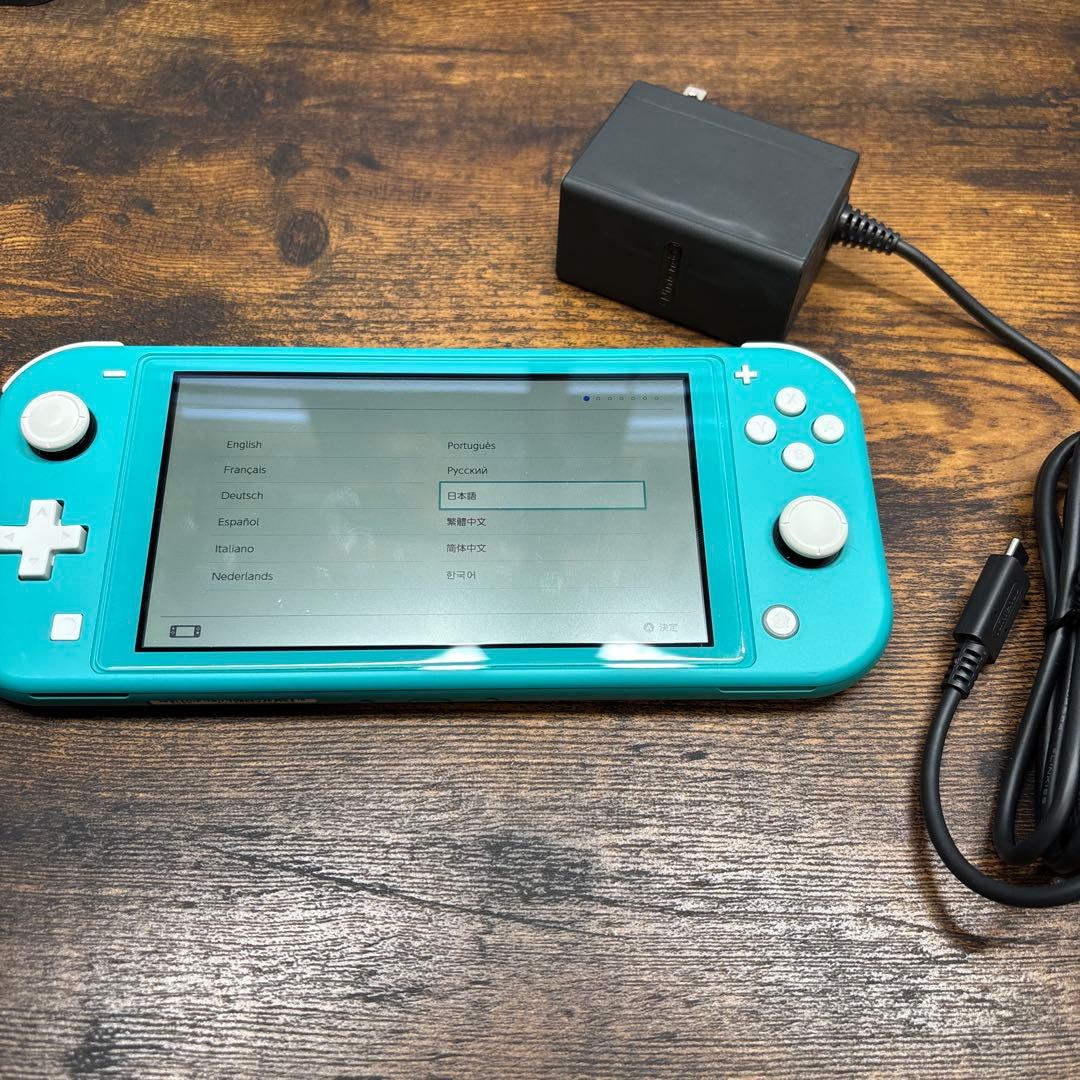 美品Nintendo Switch Lite ターコイズ 本体 ACアダプター