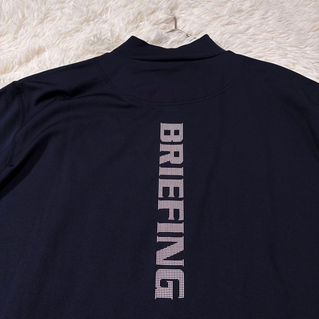 極美品✨【ブリーフィング】ゴルフ モックネック Tシャツ ネイビー XL