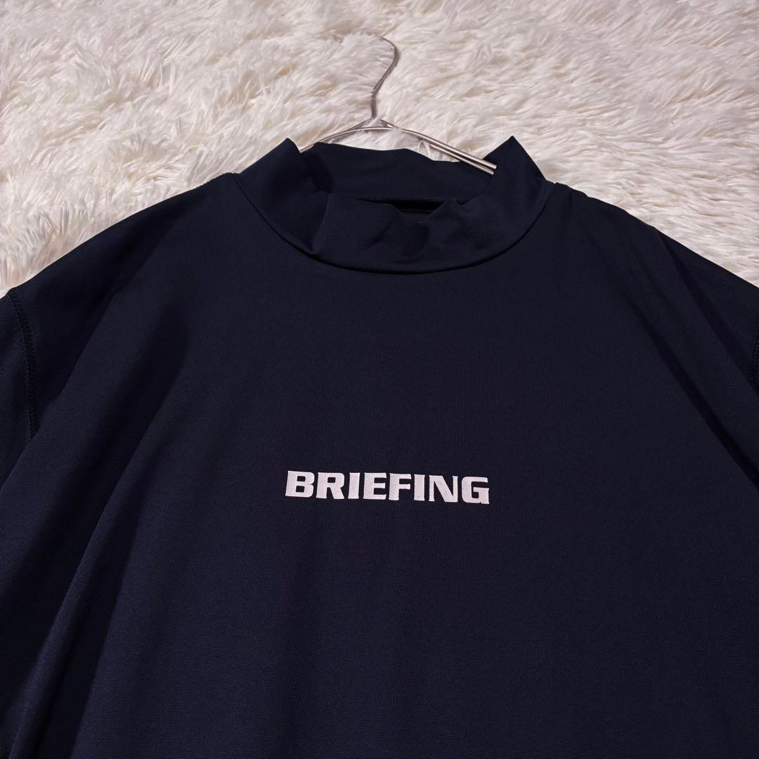 極美品✨【ブリーフィング】ゴルフ モックネック Tシャツ ネイビー XL