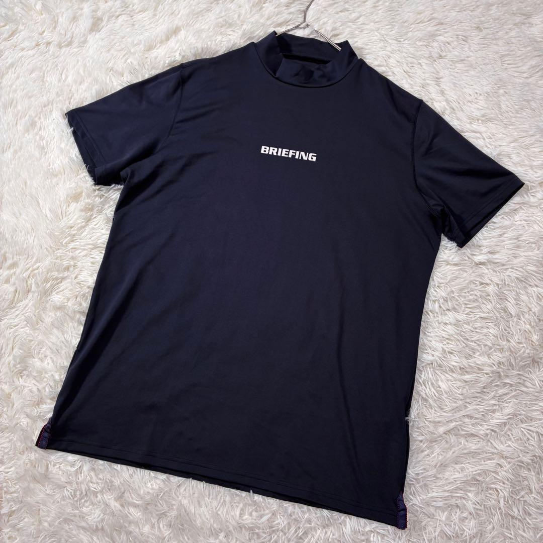 極美品✨【ブリーフィング】ゴルフ モックネック Tシャツ ネイビー XL