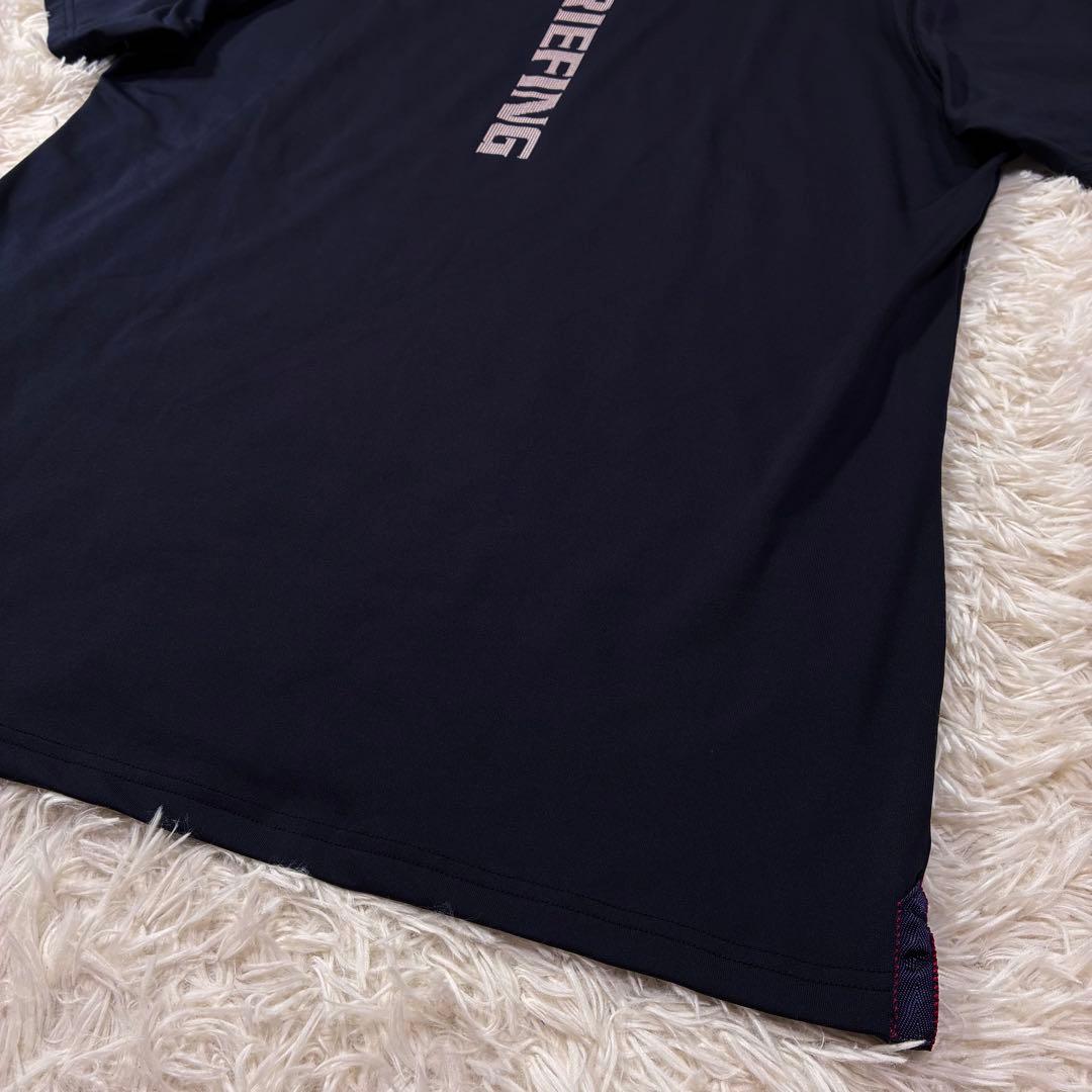 極美品✨【ブリーフィング】ゴルフ モックネック Tシャツ ネイビー XL