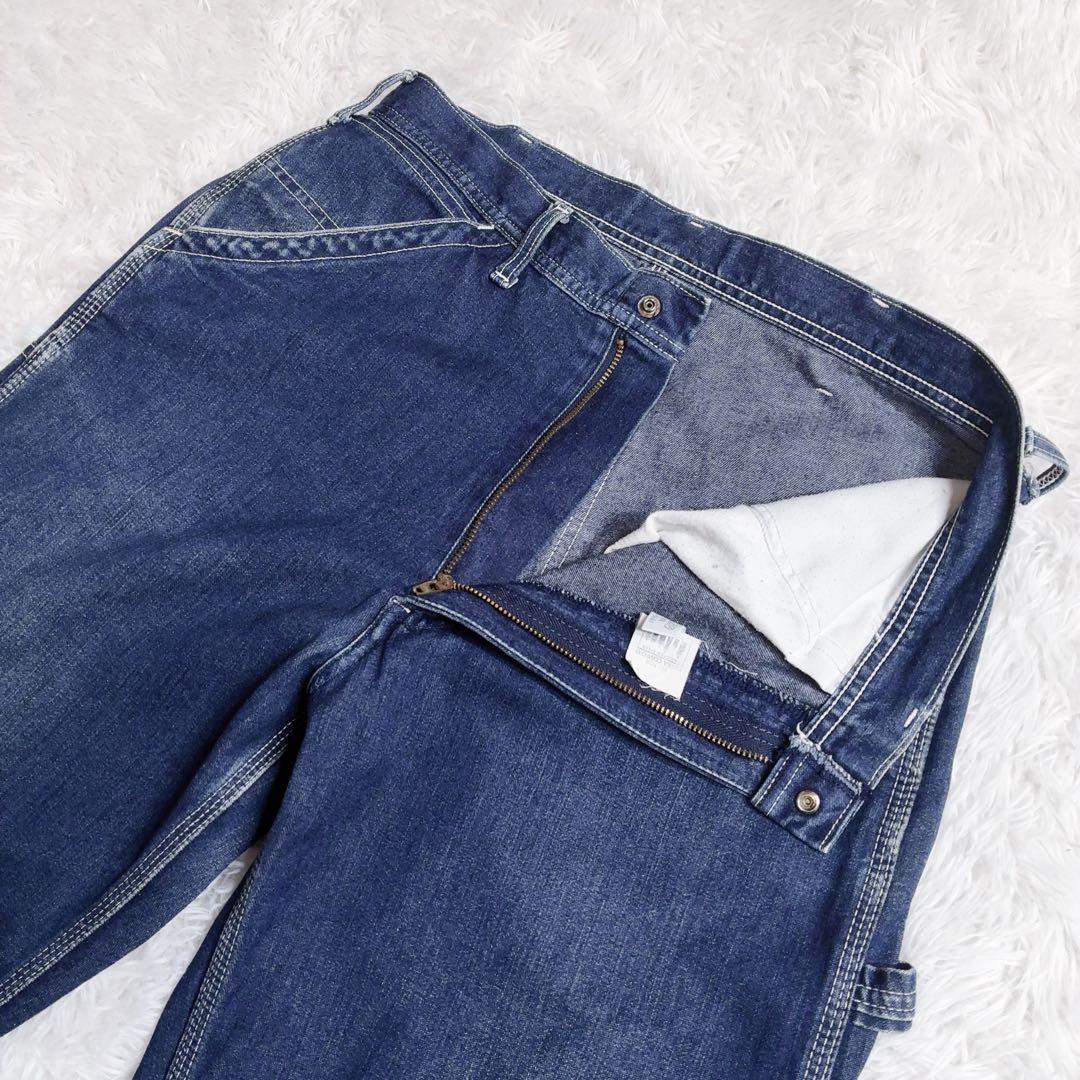 Lee ペインターパンツ W32ワークデニム ワイドストレート 古着 日本製