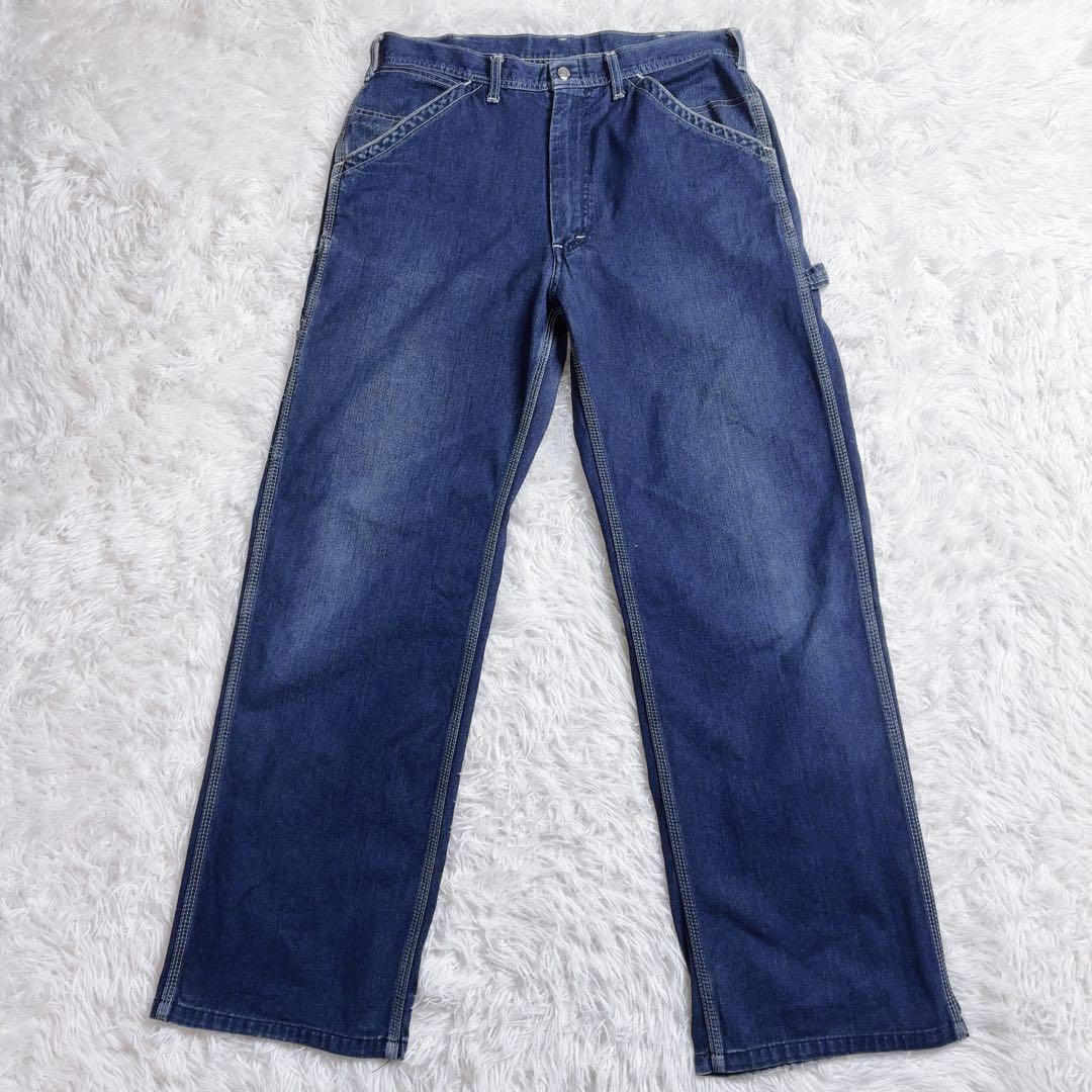 Lee ペインターパンツ W32ワークデニム ワイドストレート 古着 日本製