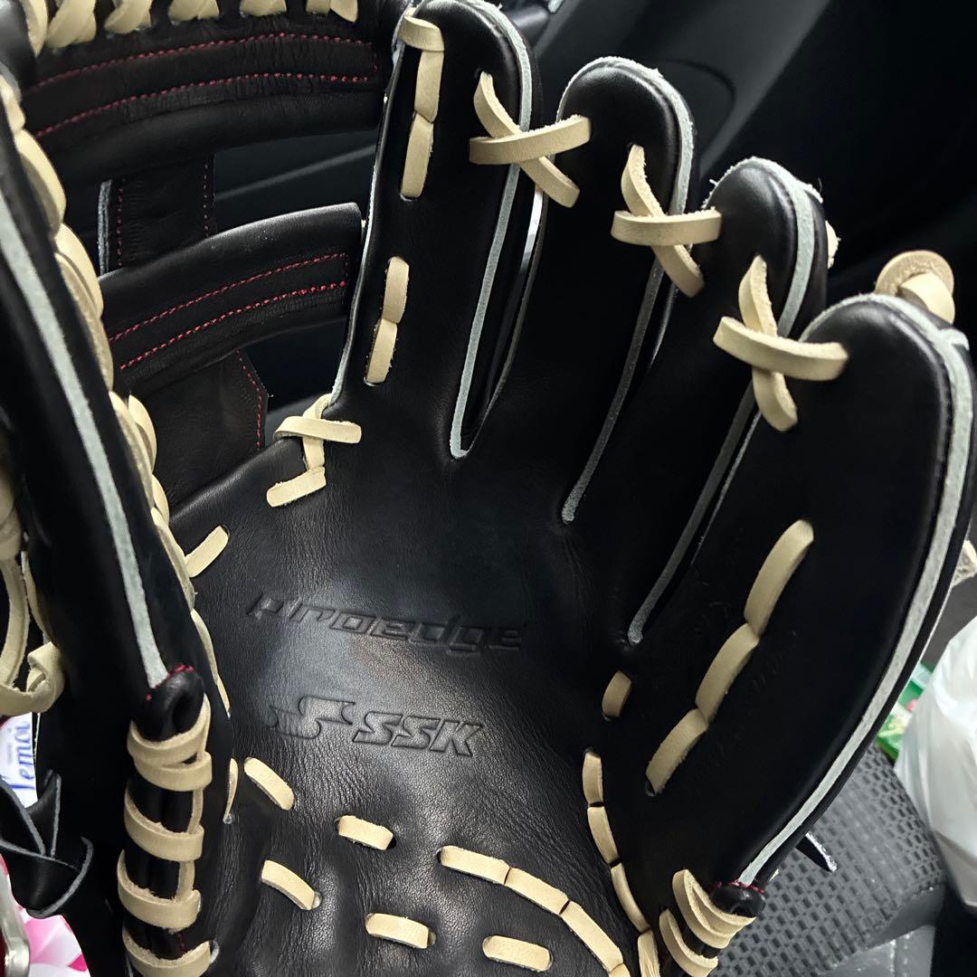 値下げしました！　 SSK プロエッジ 硬式グローブ ブラック×キャメル
