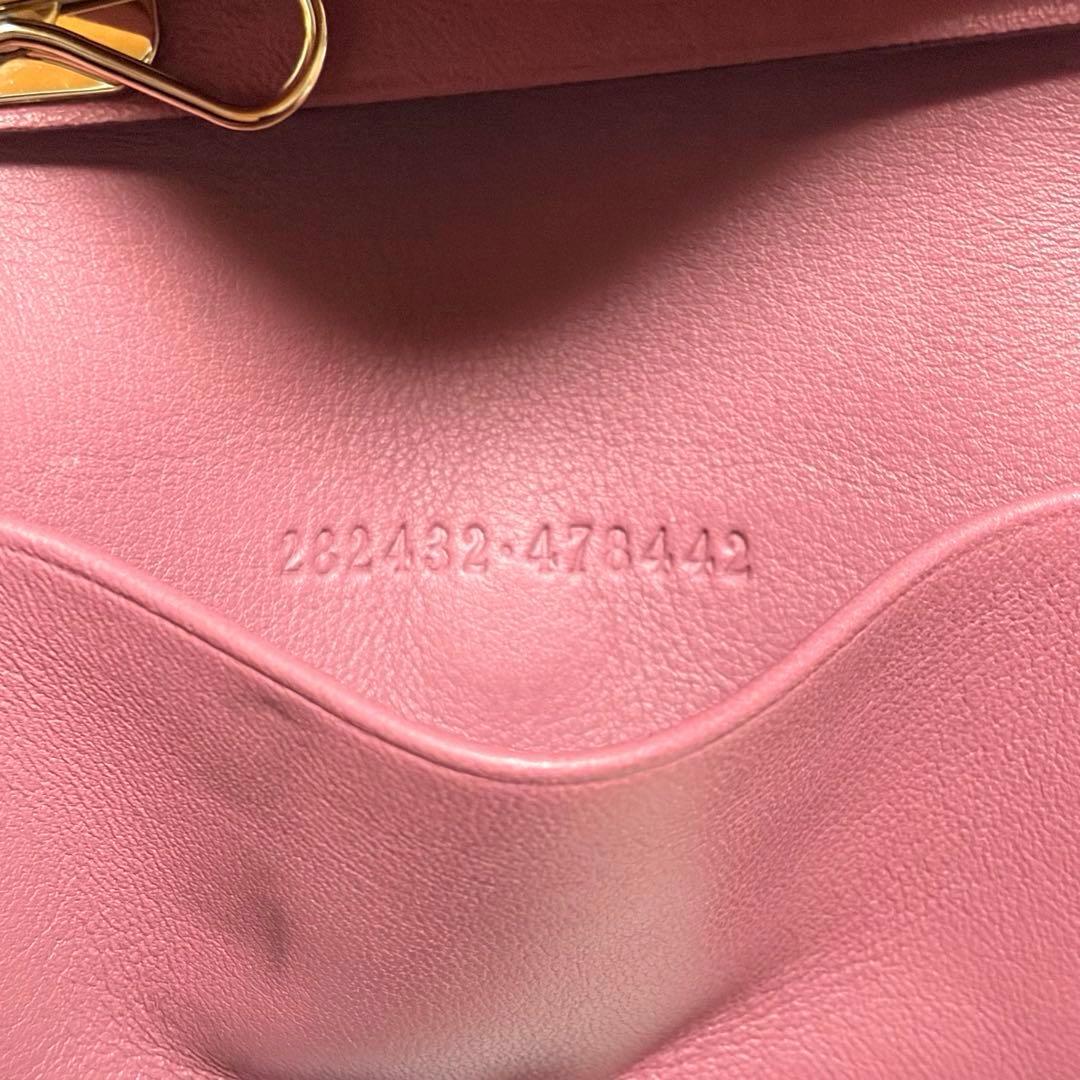 GUCCI キーケース GGキャンバス レザー ピンク 6連フック 箱付き