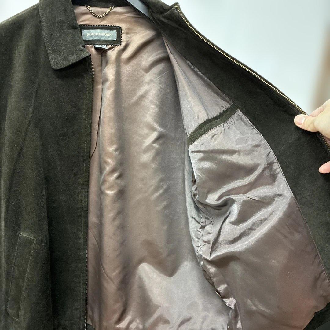 BANANA REPUBLIC スエード レザージャケット ダークブラウン