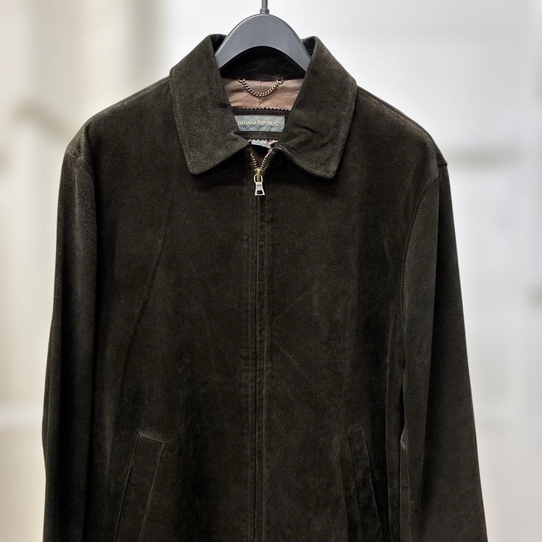 BANANA REPUBLIC スエード レザージャケット ダークブラウン