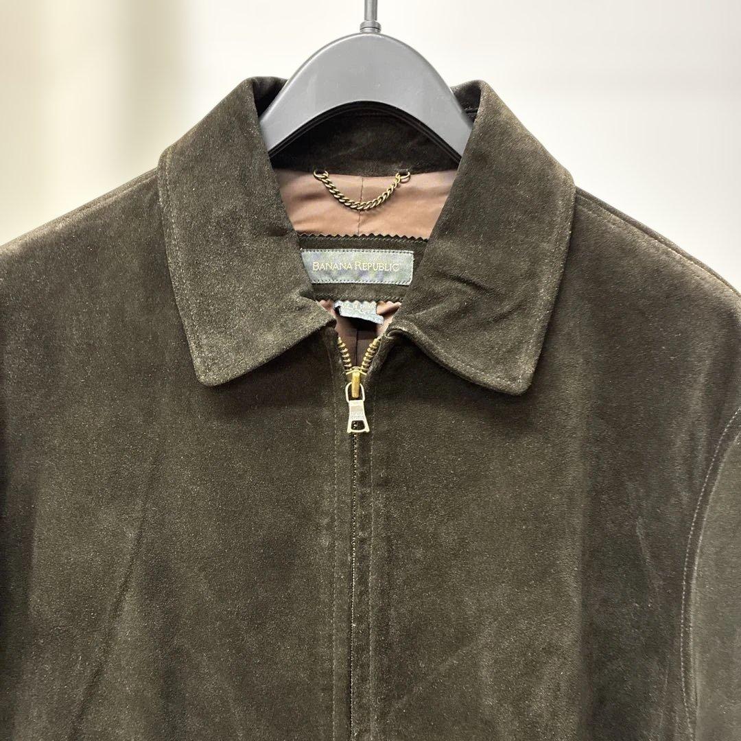 BANANA REPUBLIC スエード レザージャケット ダークブラウン