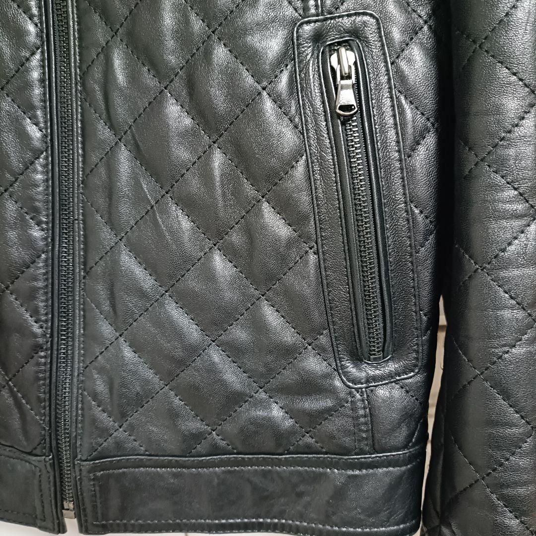 レザージャケット 羊革 【美品】 ライダース ブラック