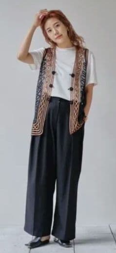 TODAYFUL エンブロイダリーミドルベスト