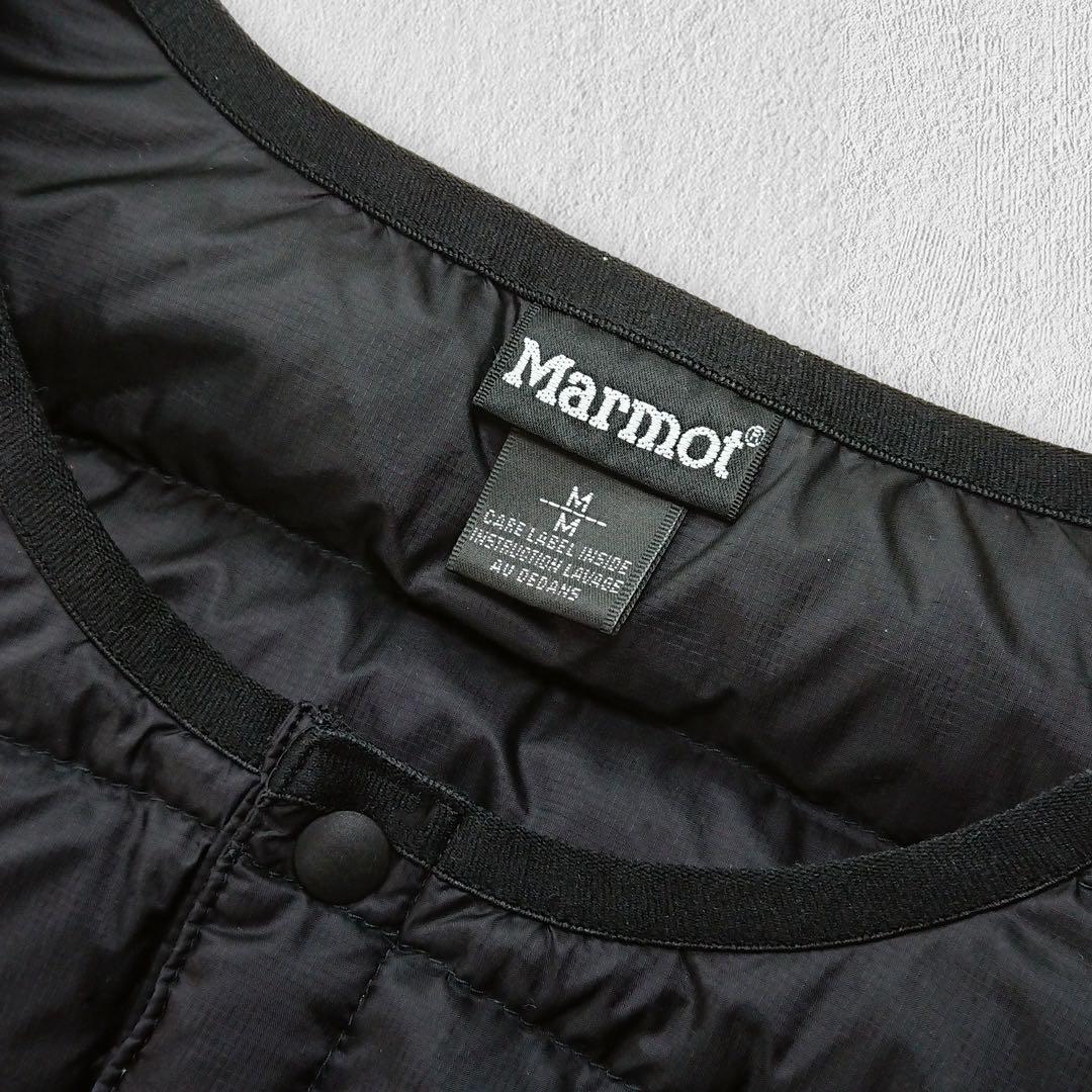 【美品】Marmot マーモット ダウンベスト M 黒 ブラック 耐久撥水加工