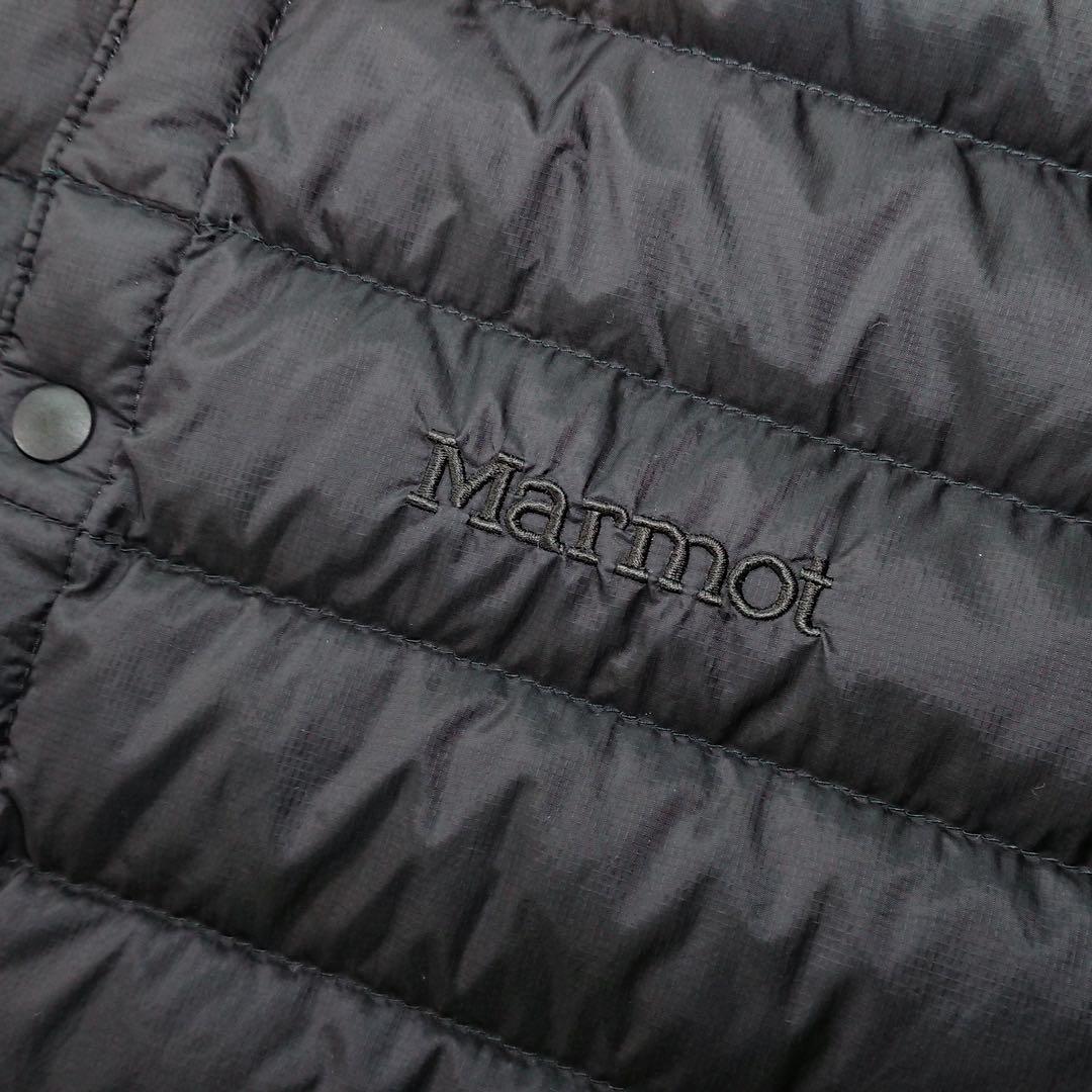 【美品】Marmot マーモット ダウンベスト M 黒 ブラック 耐久撥水加工