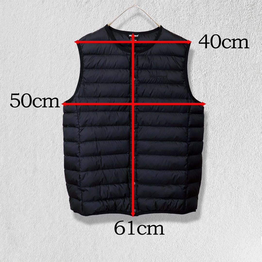 【美品】Marmot マーモット ダウンベスト M 黒 ブラック 耐久撥水加工
