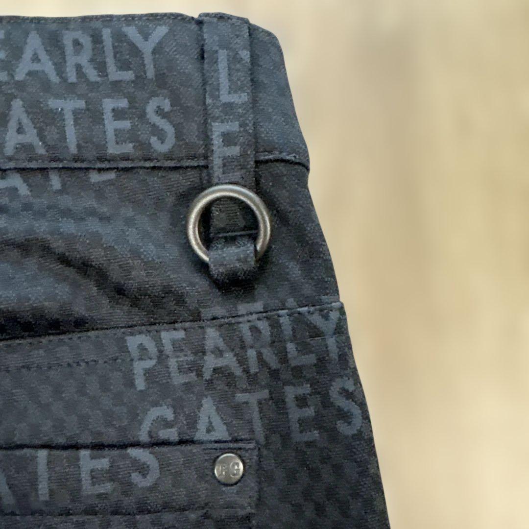 PEARLY GATES ブラック ロゴパンツ