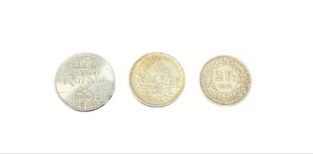 S*）様 フランス銀貨 スイス銀貨 セット 1978年 1912年 1964年