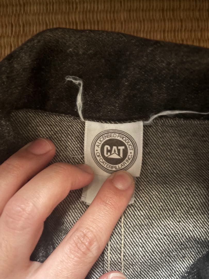 レア　CAT ダークデニムジャケット　企業物　ビンテージ