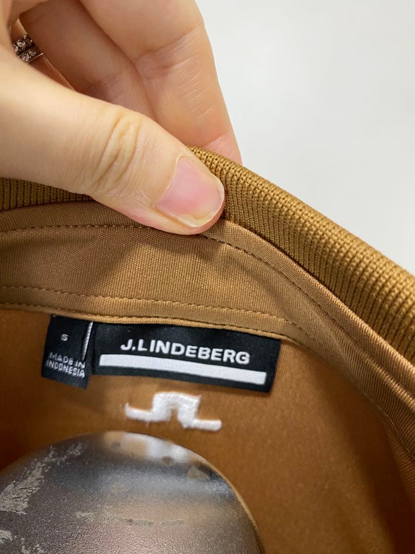 J.LINDERBERG新品ロゴ入りポロシャツゴルフウェアS