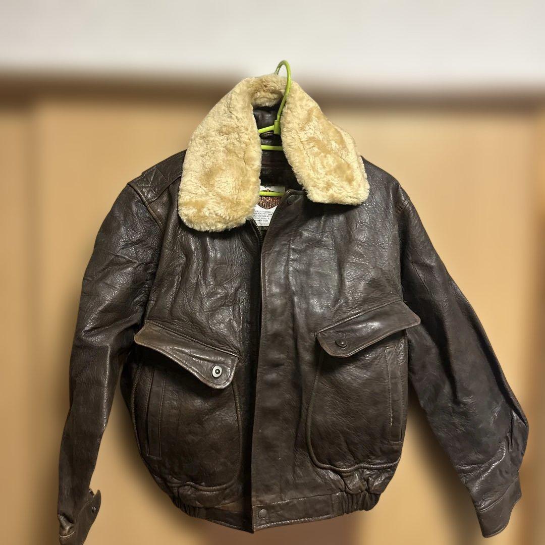 本革90sビンテージHarley-Davidson ブラウン レザージャケット