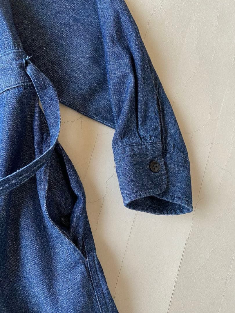 Lee別注アーバンリサーチROSSO後ろポケットロング丈デニムシャツワンピース
