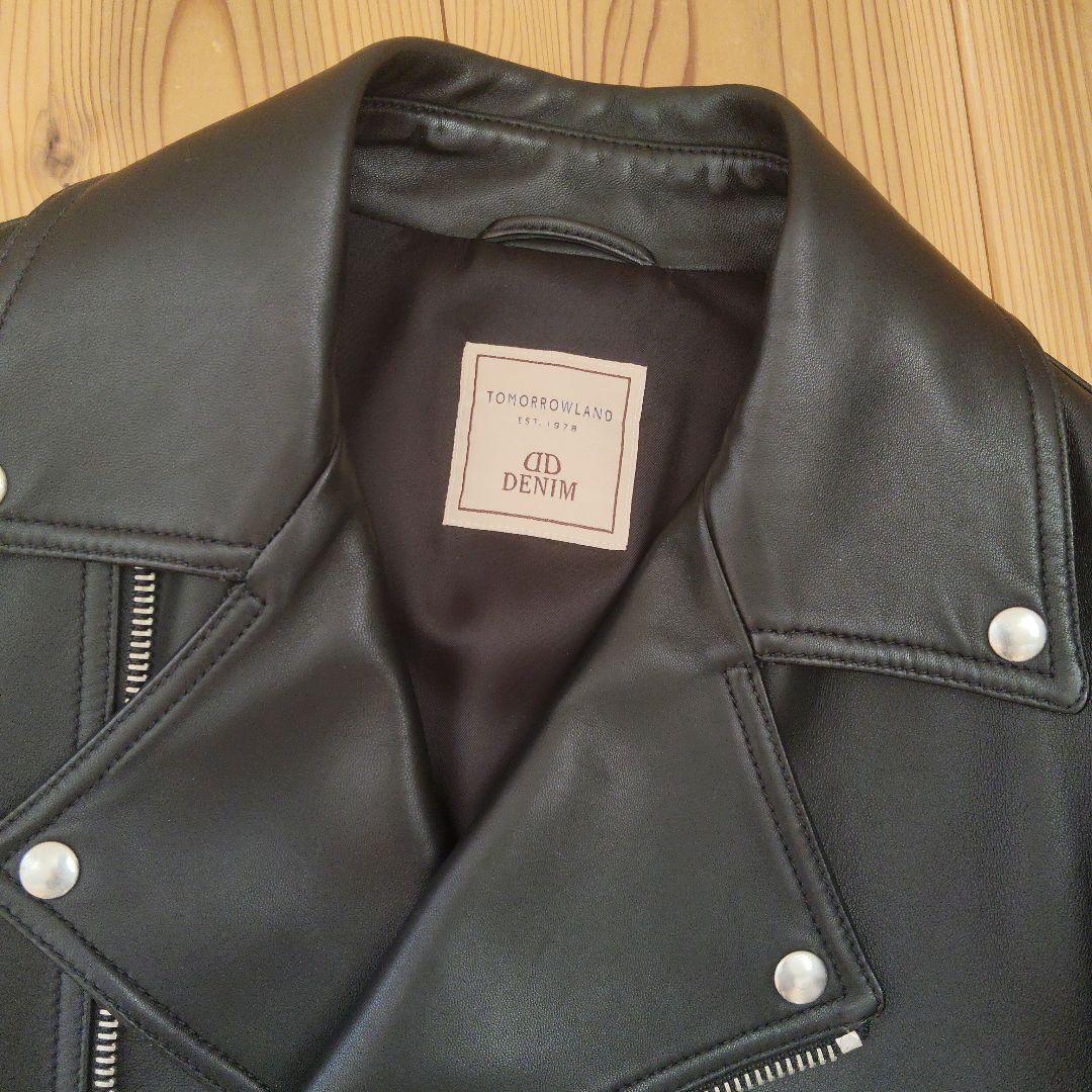 TOMORROWLAND DENIM別注 ダブルレザーライダースジャケット 44