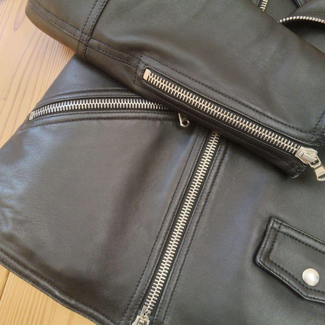 TOMORROWLAND DENIM別注 ダブルレザーライダースジャケット 44