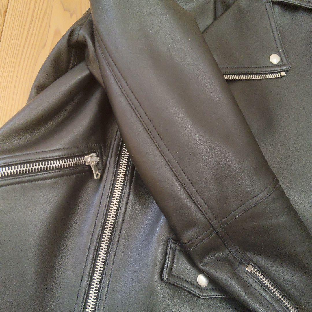 TOMORROWLAND DENIM別注 ダブルレザーライダースジャケット 44