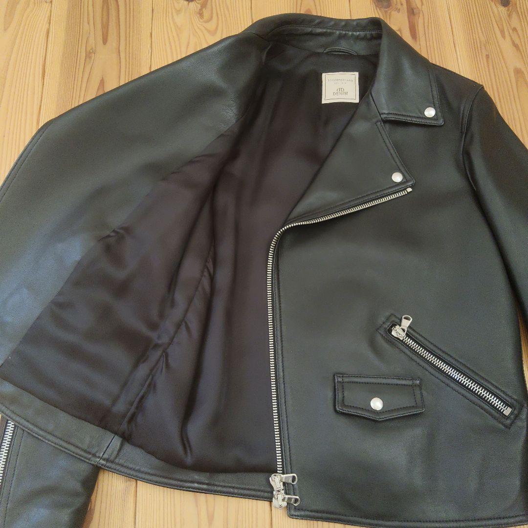 TOMORROWLAND DENIM別注 ダブルレザーライダースジャケット 44