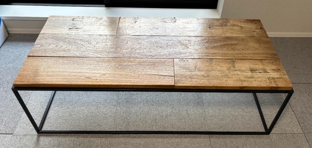 IDEE FRAME TABLE 古材の無垢材 1200 × 550 × 360
