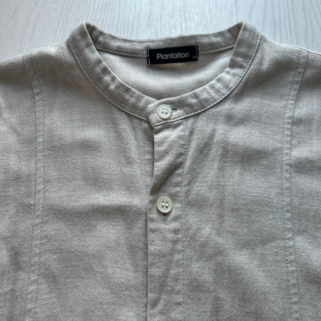 プランテーション 製品染め　ロングシャツワンピース