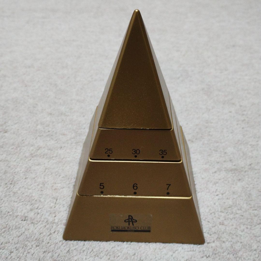 【GTYUHBV様】　TIME PYRAMID ピラミッド型 回転式置き時計