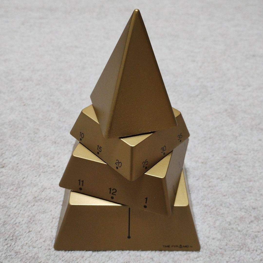 【GTYUHBV様】　TIME PYRAMID ピラミッド型 回転式置き時計