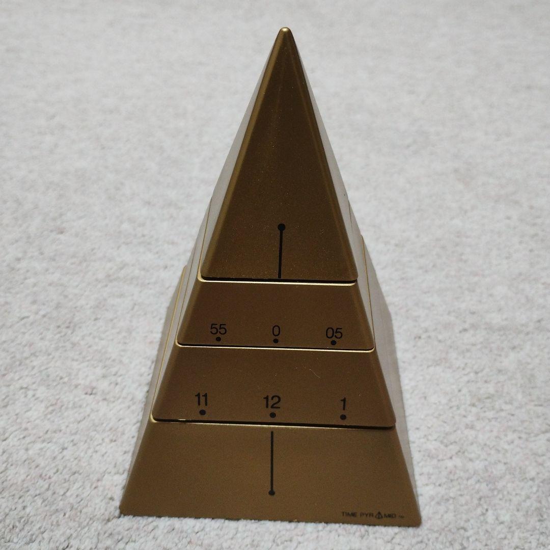 【GTYUHBV様】　TIME PYRAMID ピラミッド型 回転式置き時計