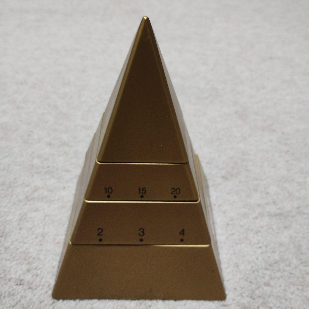 【GTYUHBV様】　TIME PYRAMID ピラミッド型 回転式置き時計