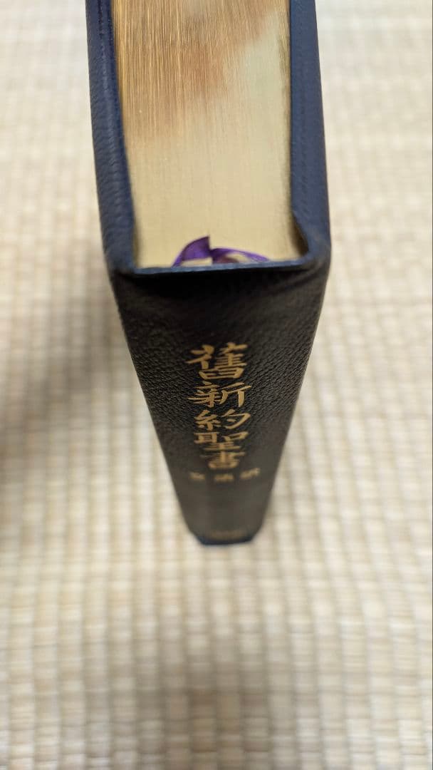 文語訳 舊新約聖書 革装 三方金 大型