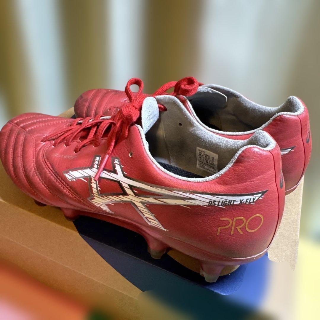asics DS light x-fly pro サッカースパイク26cm赤