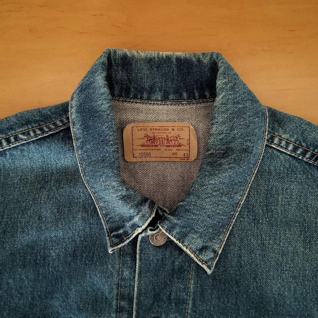 90s USA製 Levis リーバイス 70505 デニムジャケット 42