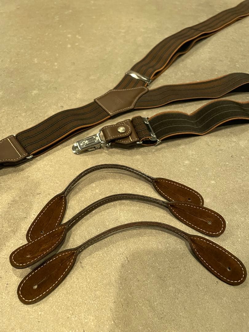 ★未使用美品 サスペンダー ブラウン