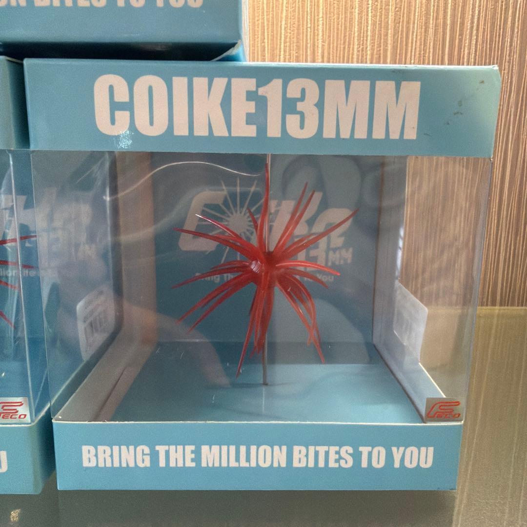 【新品 未使用】Coike ワーム クリアレッド 13mm ②個　17mm ①個