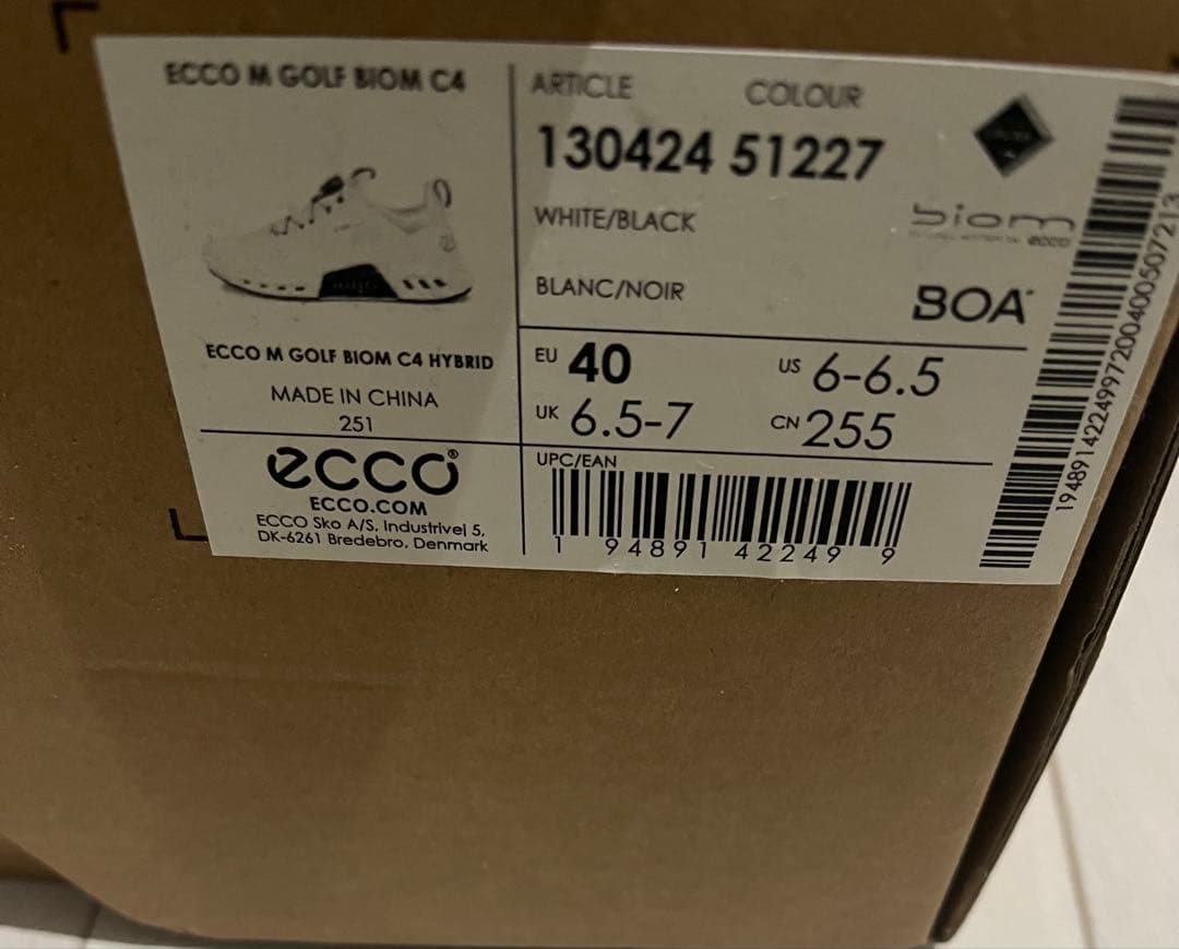 限定値下げ！ECCO ゴルフシューズ「BIOM C4」モデルホワイト25㎝