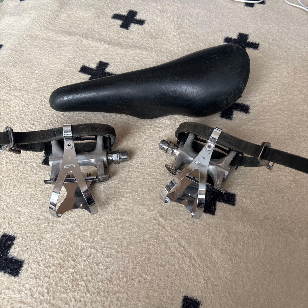 MKS NJSトゥークリップペダルセット＋FUJITA NJSサドルセット販売