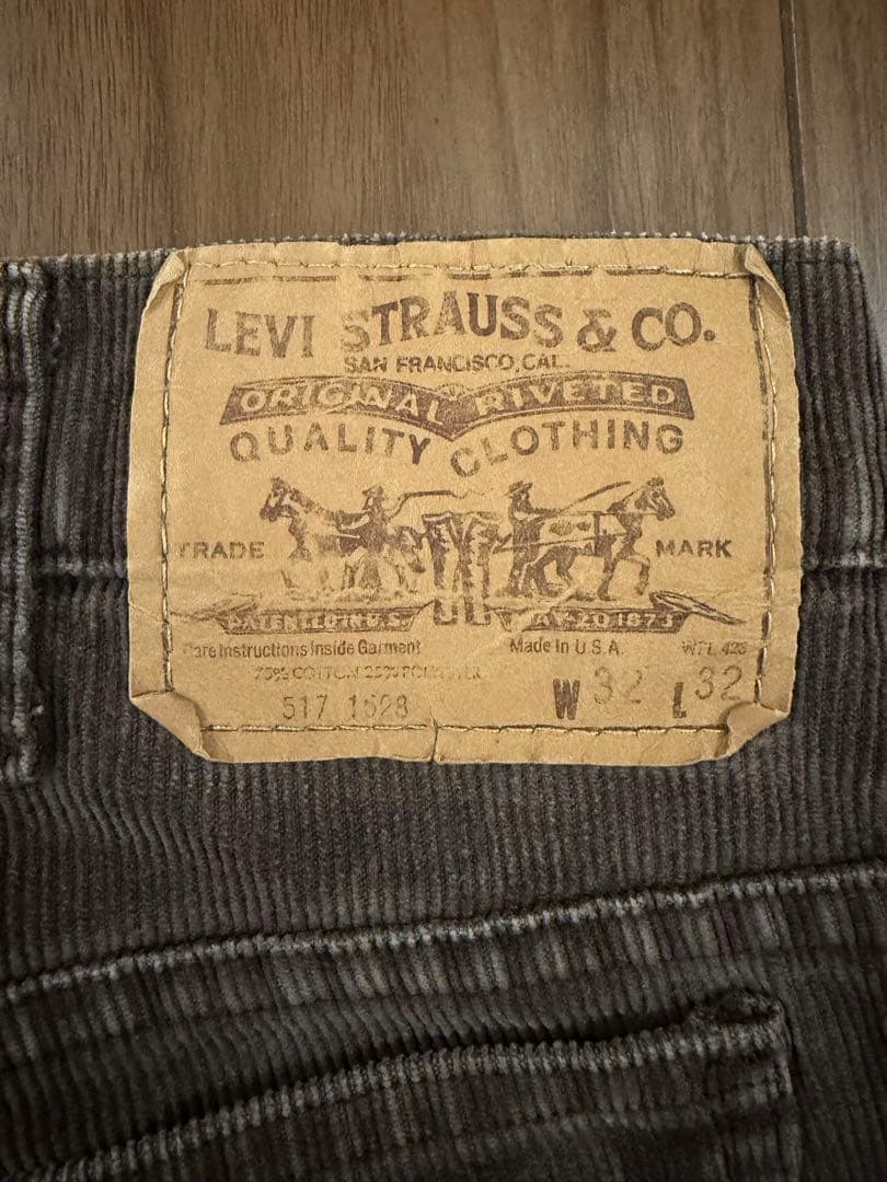 Levis 517-1528 80s コーデュロイフレアパンツ W32 USA製