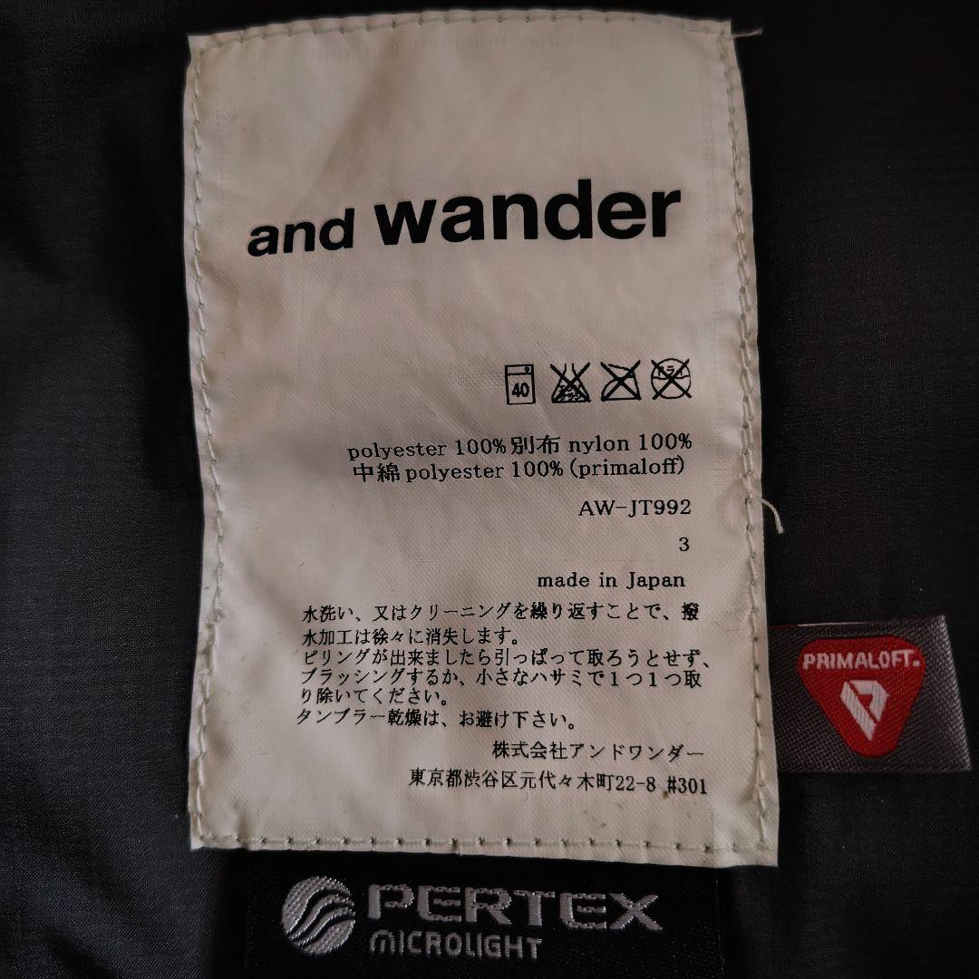 アンドワンダー フリース ベスト パーカー 3 L グレー andwander