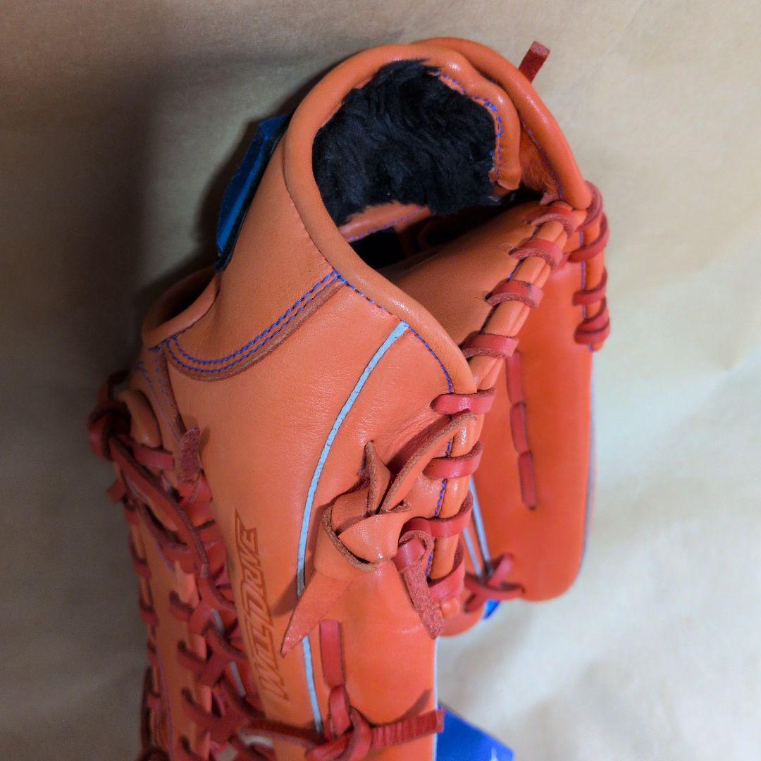 Mizuno:左投げ:軟式グローブ:外野手:スプレンディッドオレンジ:サイズ14