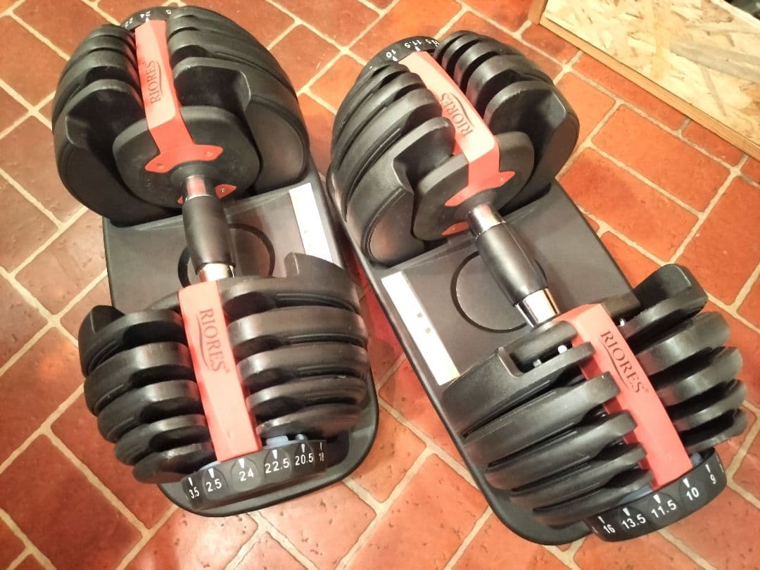 RIORES ② 可変式ダンベル 最大24.5kg 片側②