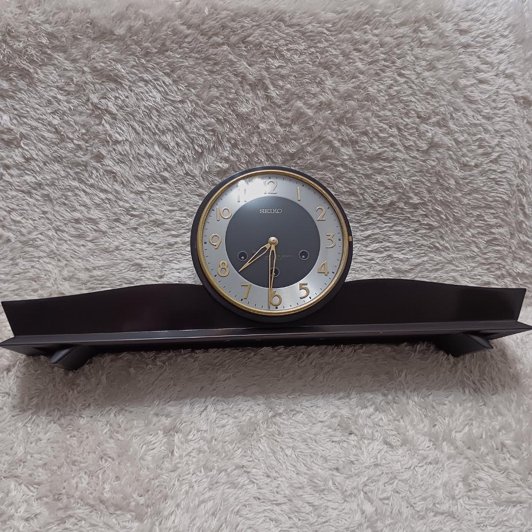 SEIKO ウエストミンスター 手巻き 時報 モダン置時計 ゼンマイ巻き道具付き