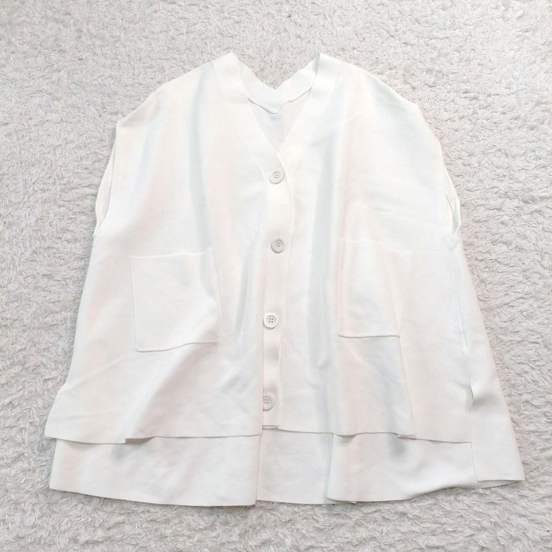 【VERY掲載品】 ADORE 洗える ドライストレッチニット ベスト 38 白
