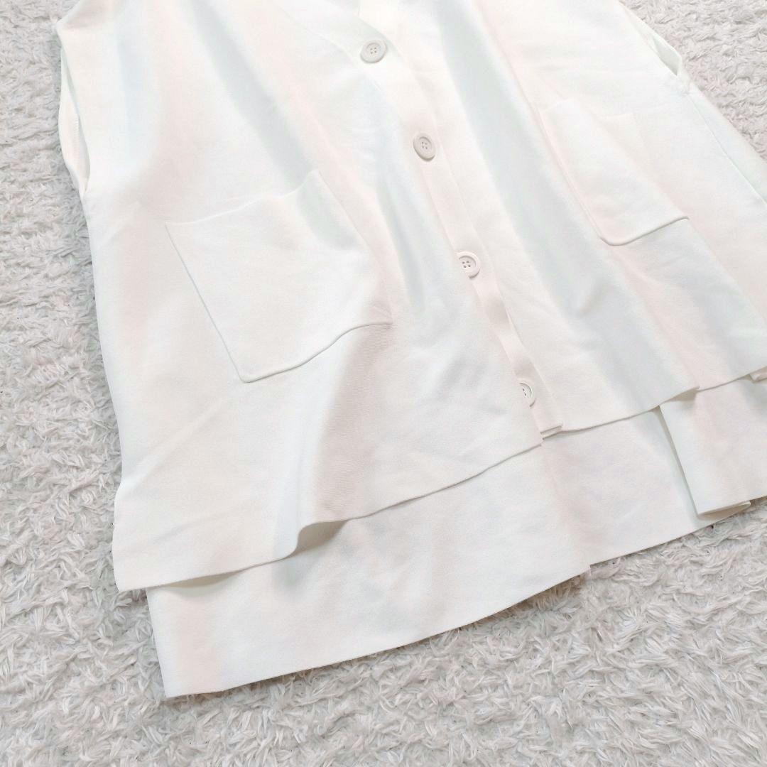 【VERY掲載品】 ADORE 洗える ドライストレッチニット ベスト 38 白