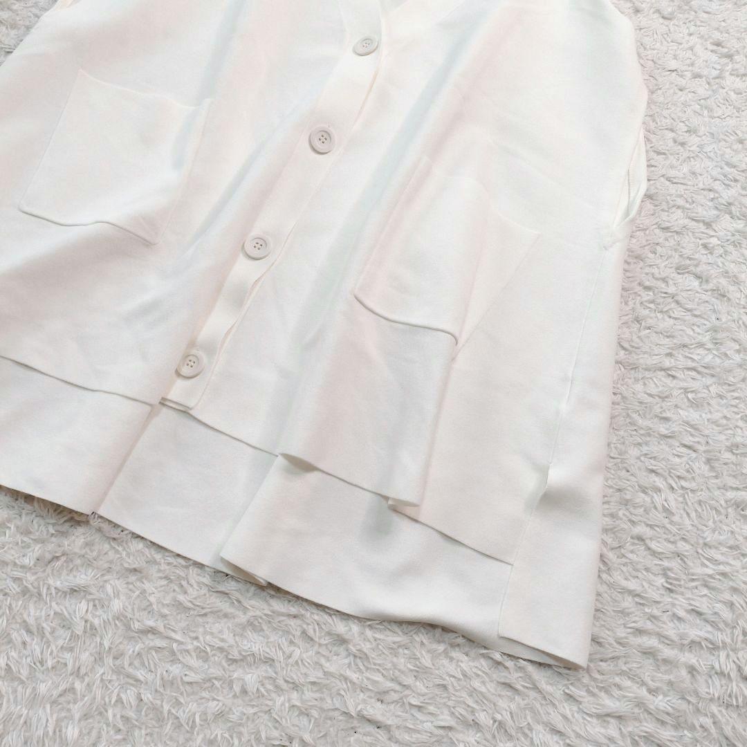 【VERY掲載品】 ADORE 洗える ドライストレッチニット ベスト 38 白