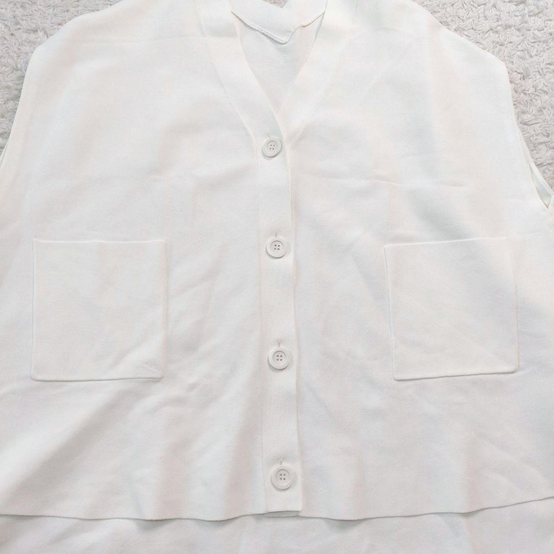 【VERY掲載品】 ADORE 洗える ドライストレッチニット ベスト 38 白