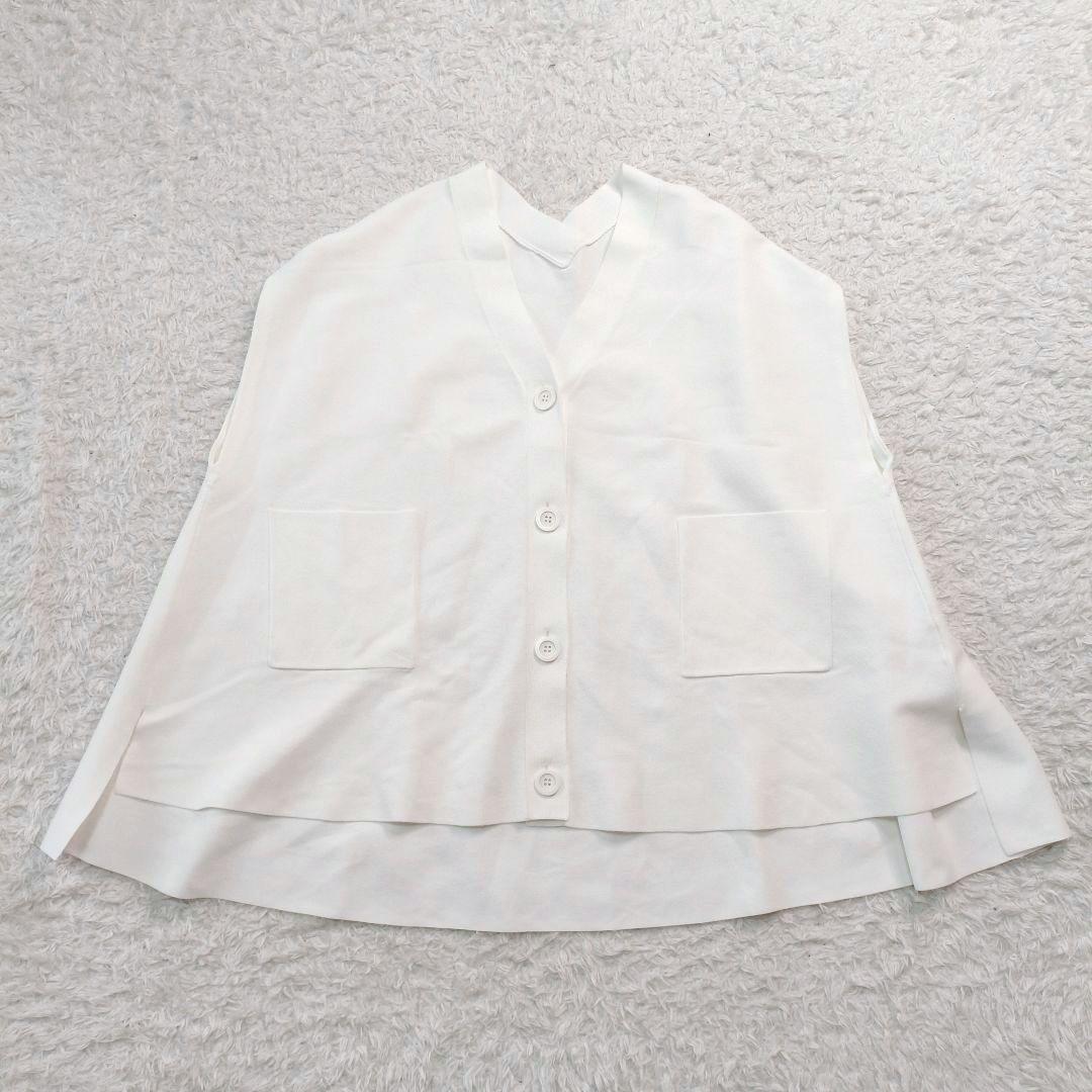 【VERY掲載品】 ADORE 洗える ドライストレッチニット ベスト 38 白